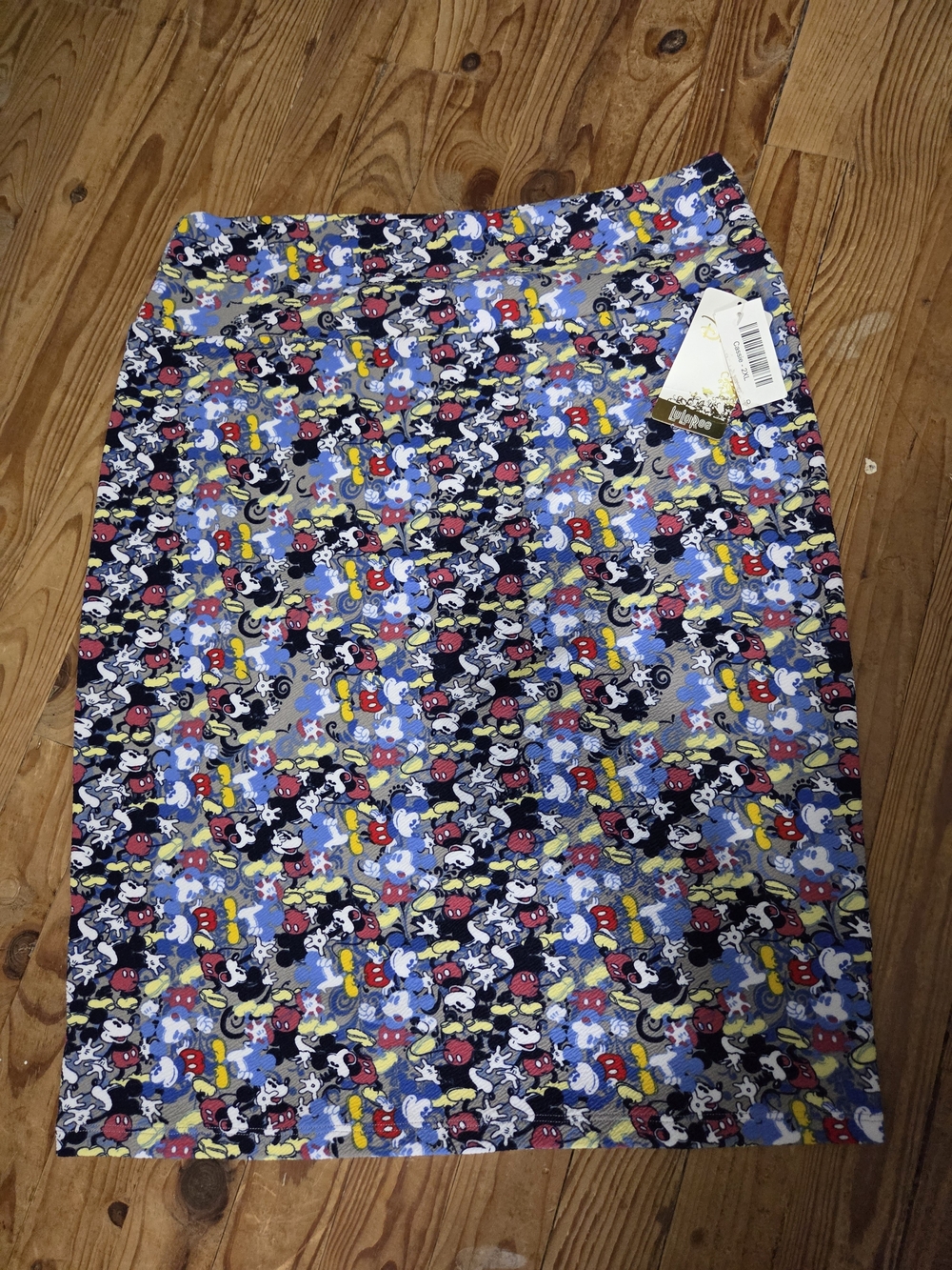 Disney Mickey Mouse Cassie Lularoe Pattern Pencil Skirt - Multicolor 2X